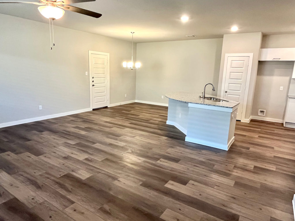 living area of new construction duplex  houston tx